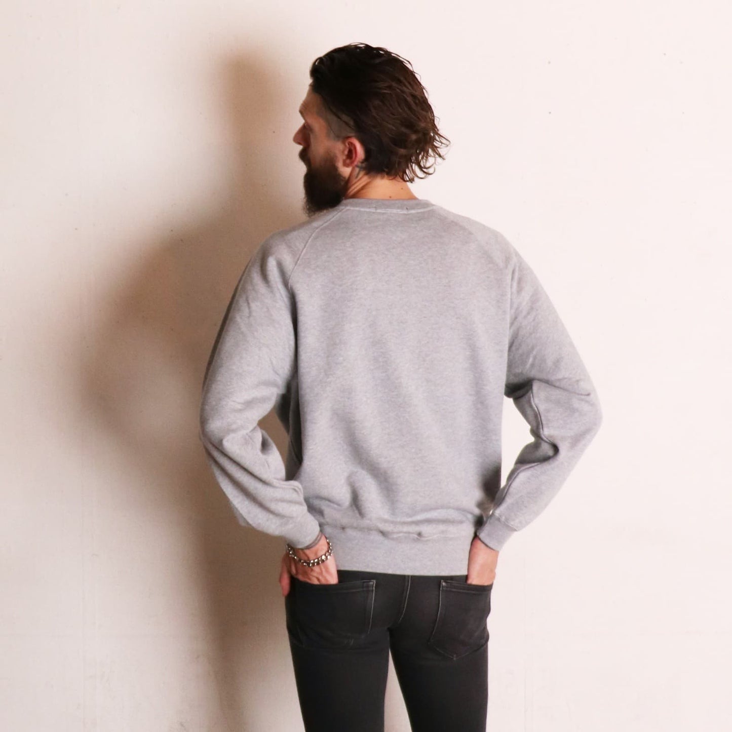 Charming Man Relaxing Sweat Shirts〈Heather Grey〉
