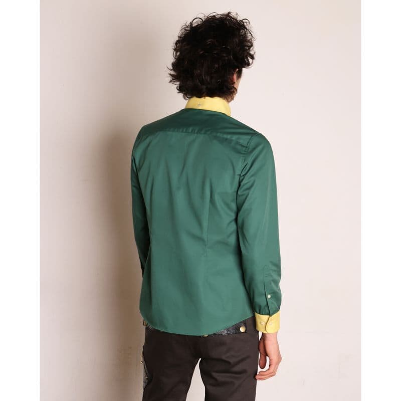 Classic Round Collar B.D.Shirts〈Green〉
