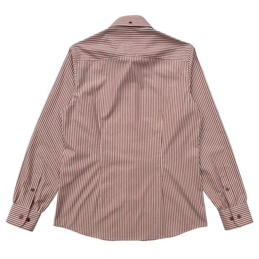 Classic Round Collar B.D.Shirts〈Stripe Wine〉