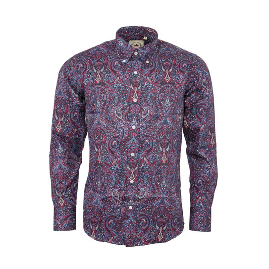 Navy Paisley Shirts - PS-40