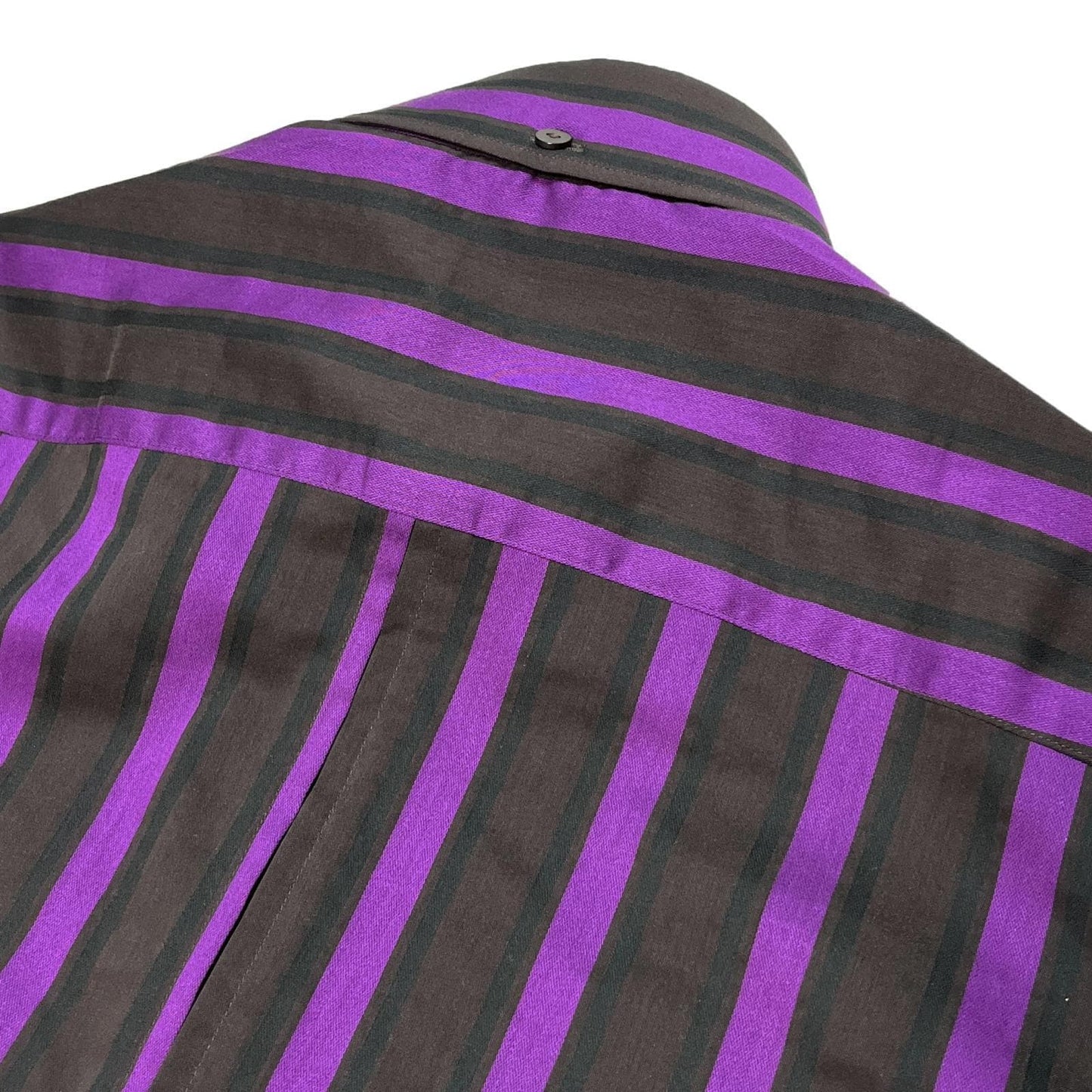 Stripe Beagle Collar Shirts〈Purple〉
