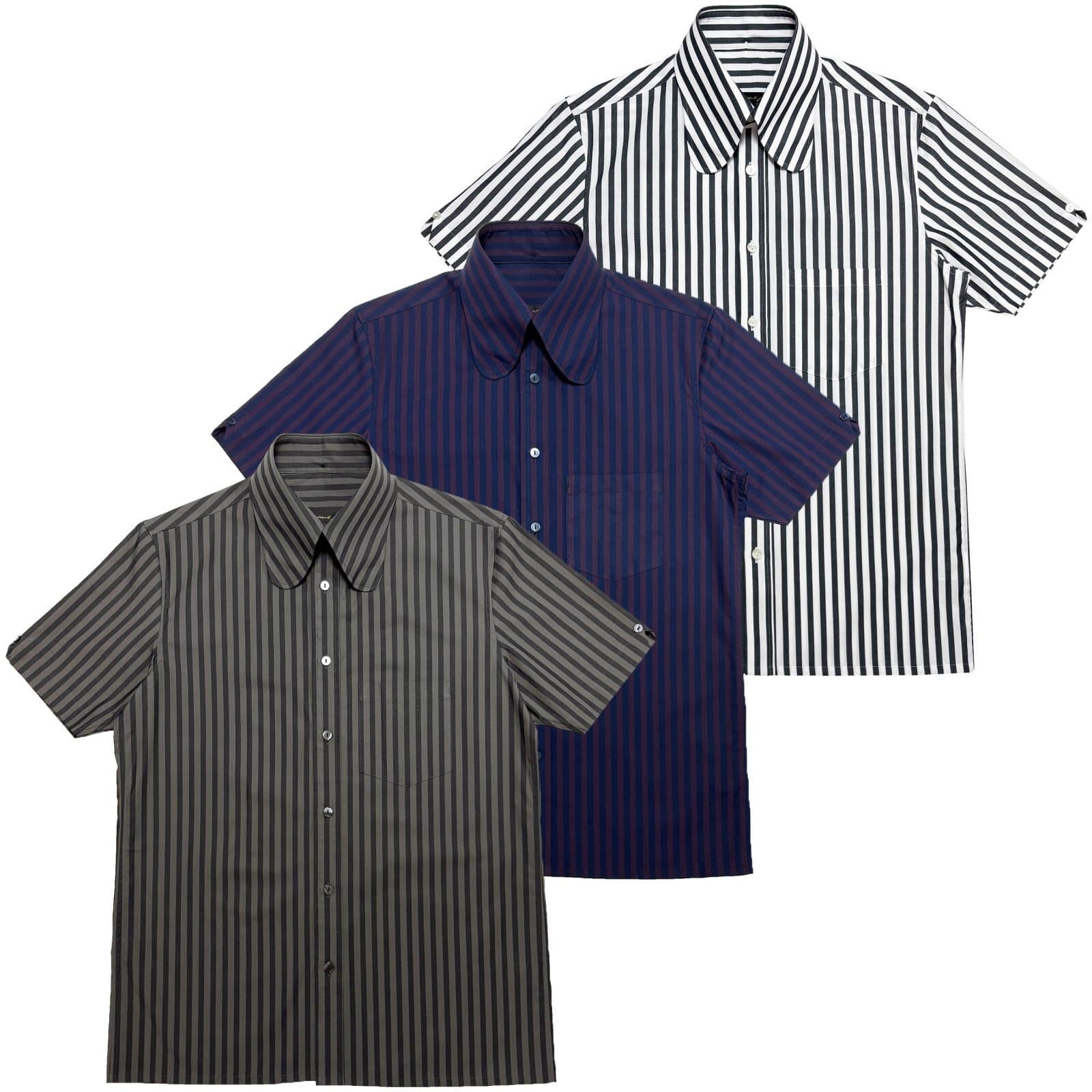original john BEAGLE COLLAR POLO BLK-WH | Original BEAGLE Stripe 