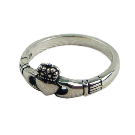 Slender Claddagh Ring - Silver