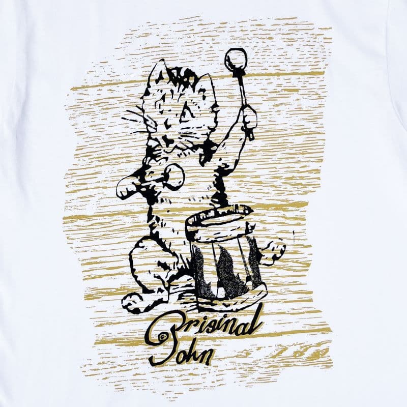 T-Drumming Kitten〈White〉