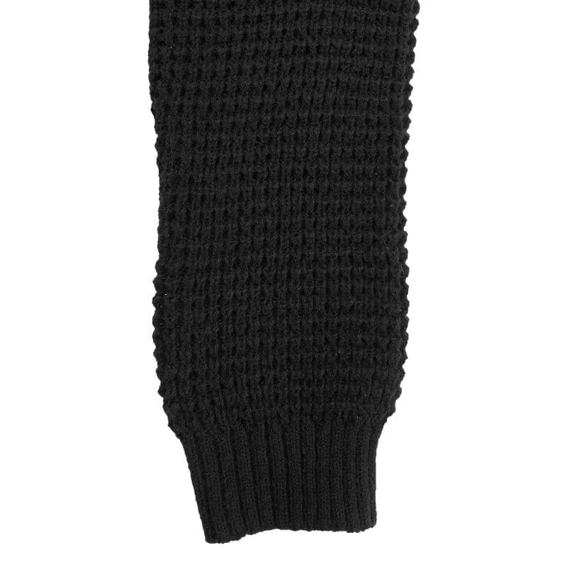 Waffle Rollneck Jumper〈Black〉