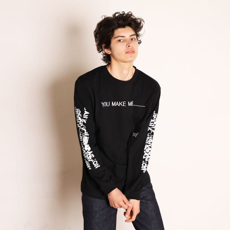 You Make Me ___ L/S〈Black〉