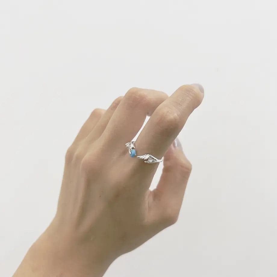 throw into the sea ring - Silver