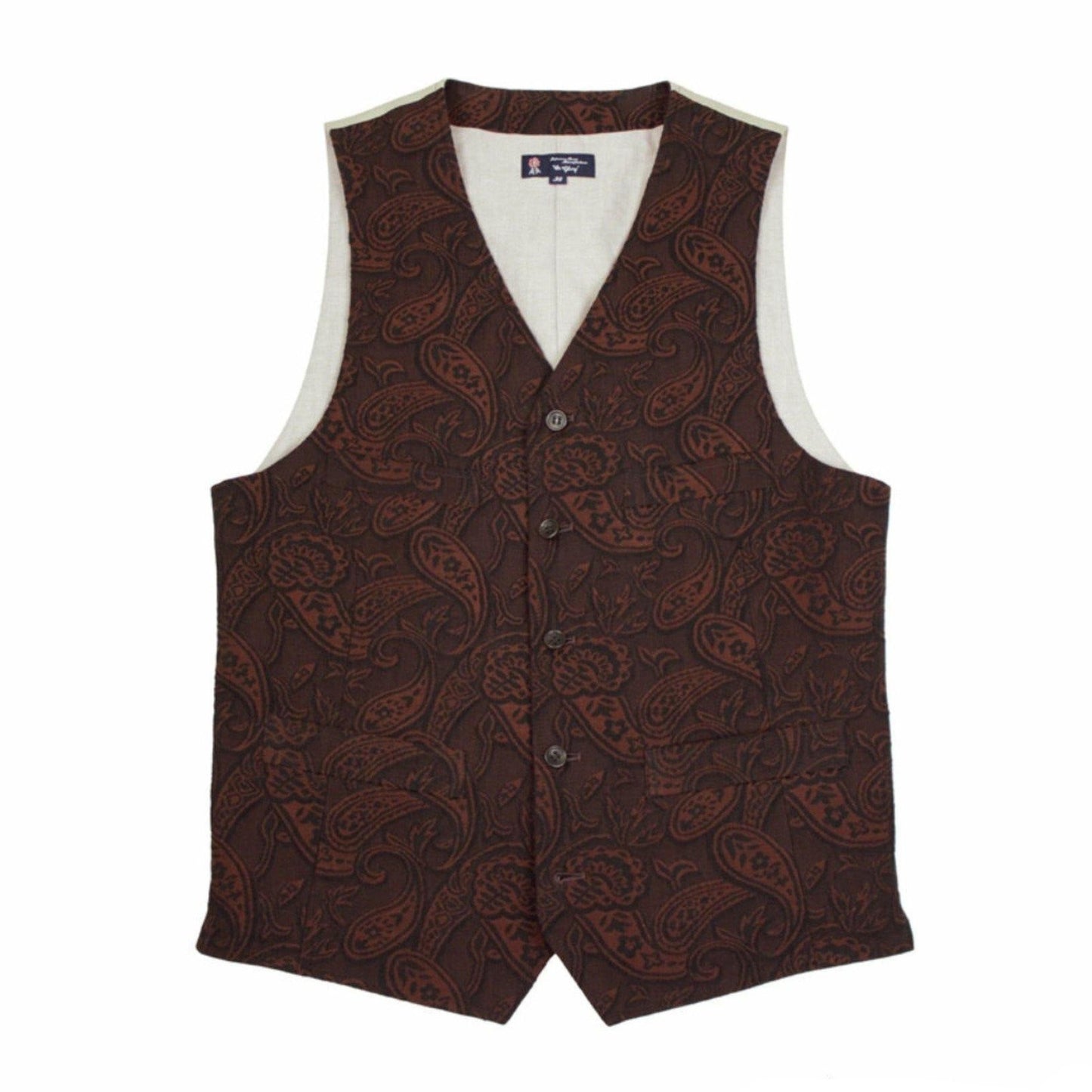 JQ Paisley Vest〈Brown〉