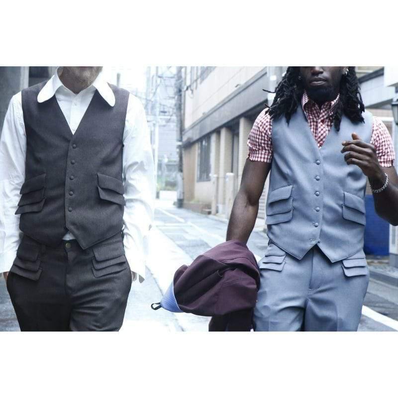 Original John(オリジナル ジョン) | スキンヘッズ、スエードヘッズ達が取り入れた多重フラップディティールのベスト〈Saxe Blue〉 - Sopwith camel