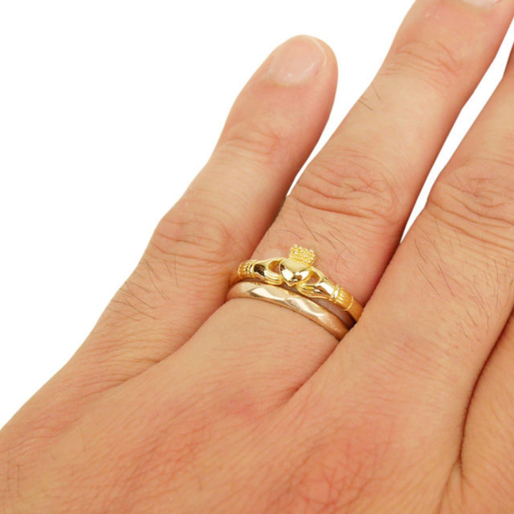 Lilac Original Archetype | 華奢なデザインのクラダリング Slender Claddagh Ring〈Gold〉 - Sopwith camel