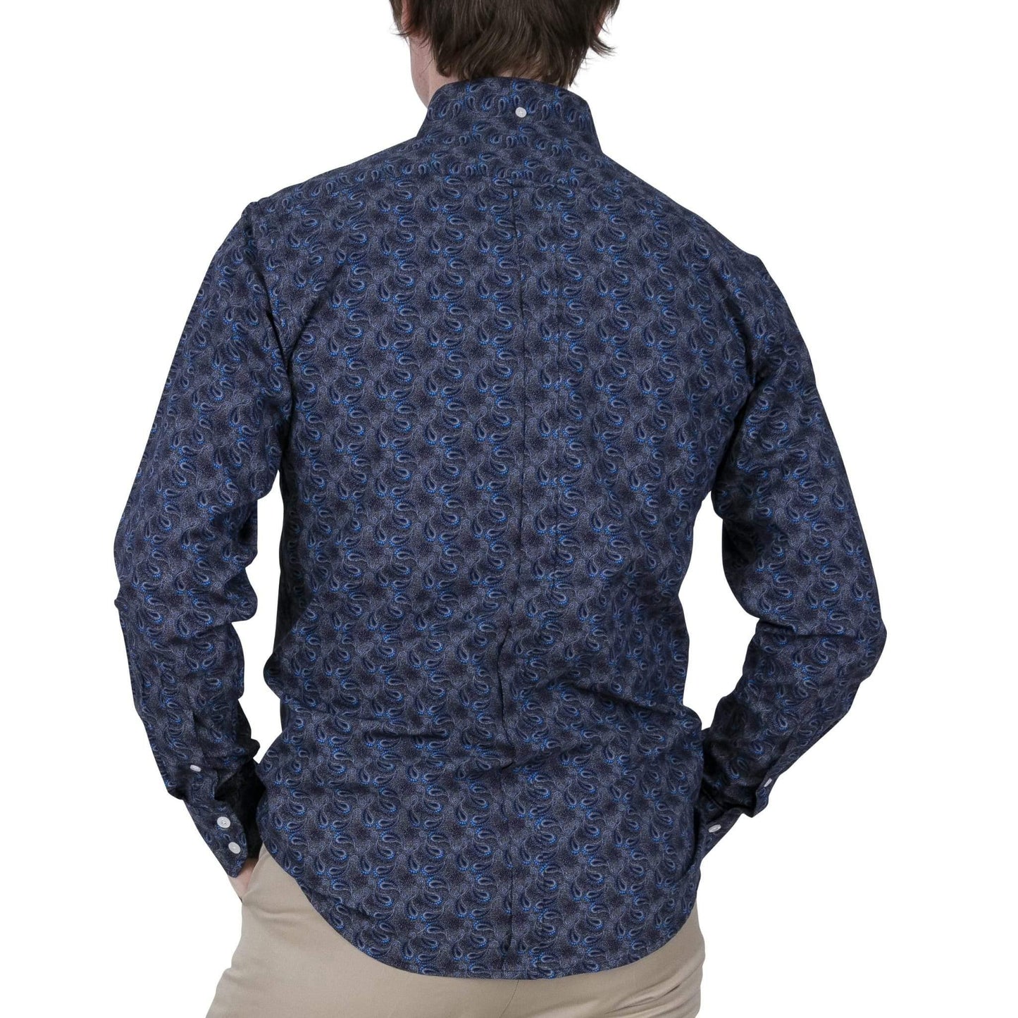 Relco London (レルコ ロンドン) | ペイズリー柄 ボタンダウン 長袖シャツ〈Blue〉 - Sopwith camel