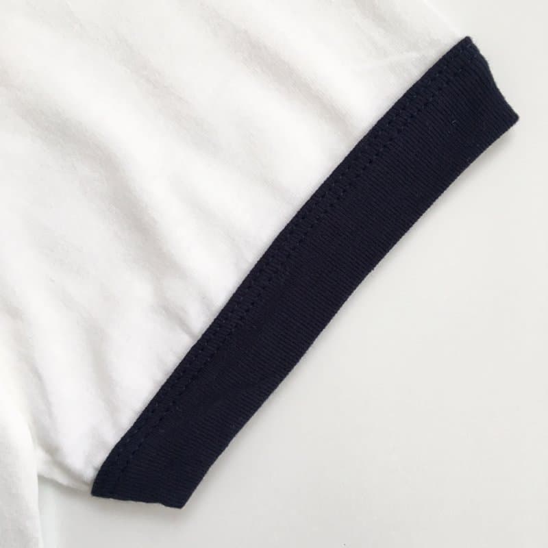 POP GEAR | "Mod Target" リンガーTシャツ〈White×Navy〉トリムTシャツ/パイピングTシャツ - Sopwith camel