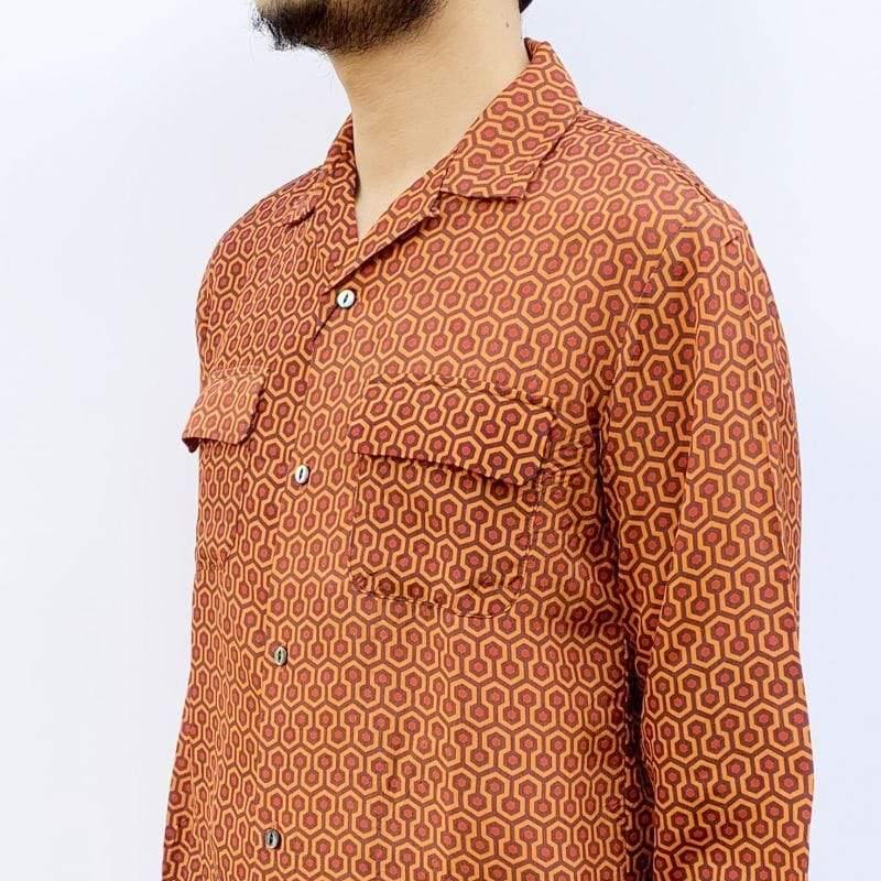 【Limited edition】OPEN COLLAR SHIRTS [SH403] - Honeycomb