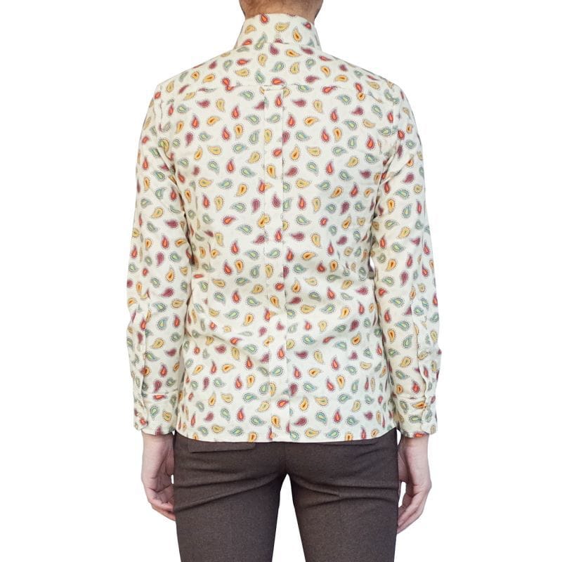 Original John(オリジナル ジョン) | ペーズリー柄・コットンリネンのボタンダウンシャツ〈Ivory〉 - Sopwith camel