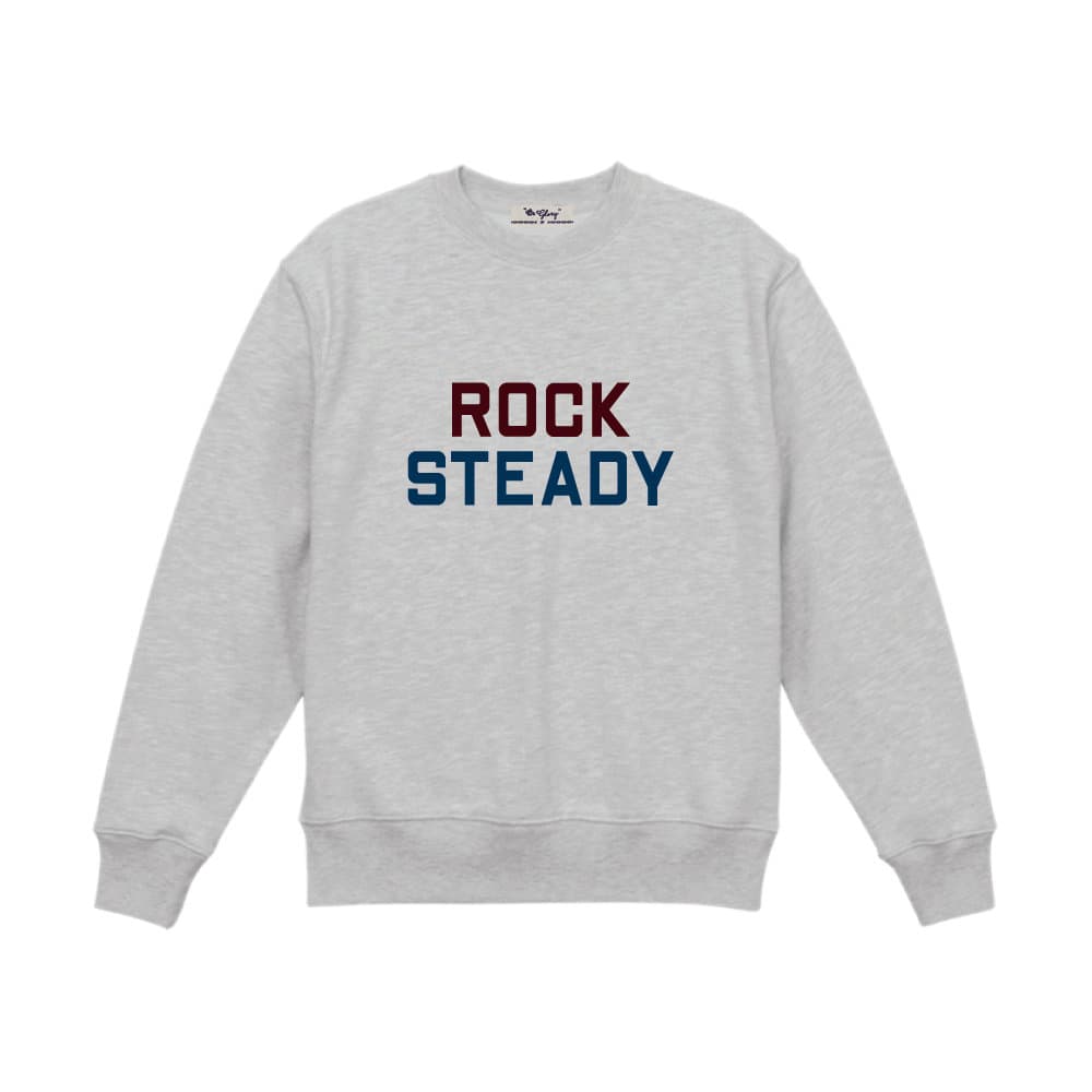 OR GLORY(オア・グローリー) | 40’sの古いフォントをアレンジした"ROCKSTEADY"プリントのクルーネック〈Grey〉 - Sopwith camel