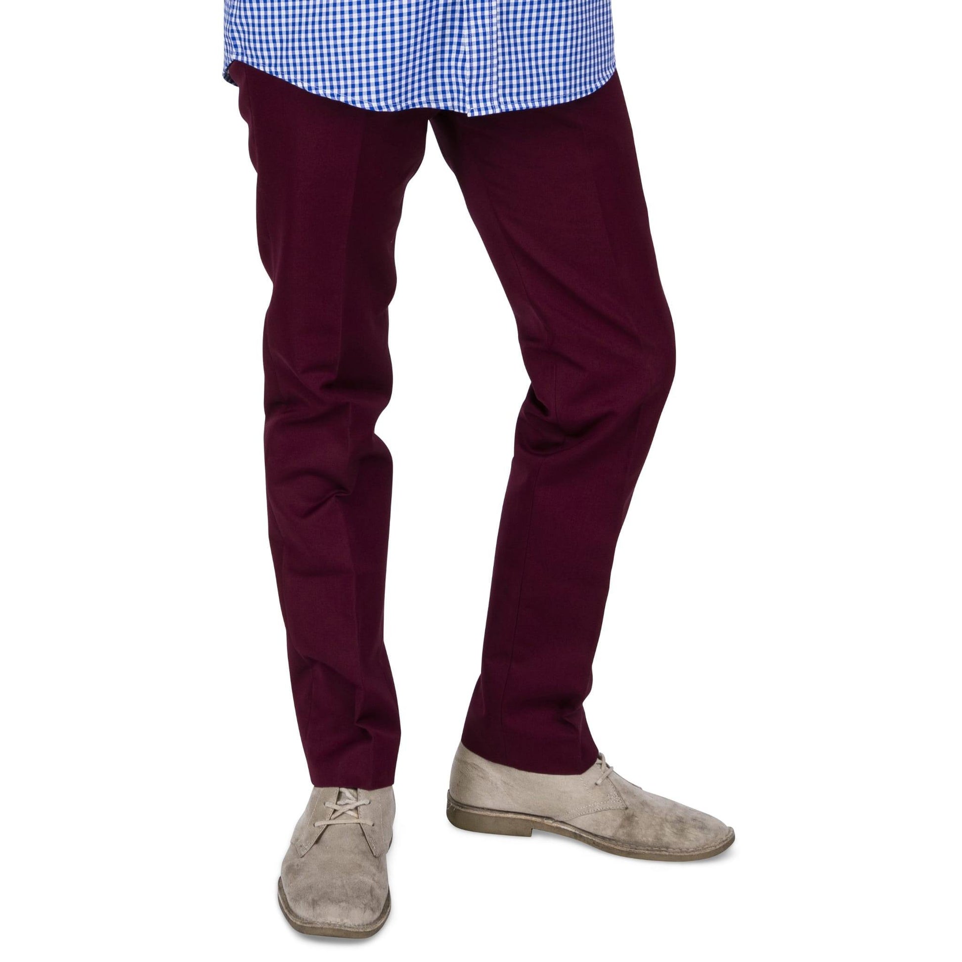 RELCO LONDON(レルコ ロンドン) | 60sヴィンテージスタイルのスタプレ トラウザーズ〈Burgundy〉 - Sopwith camel