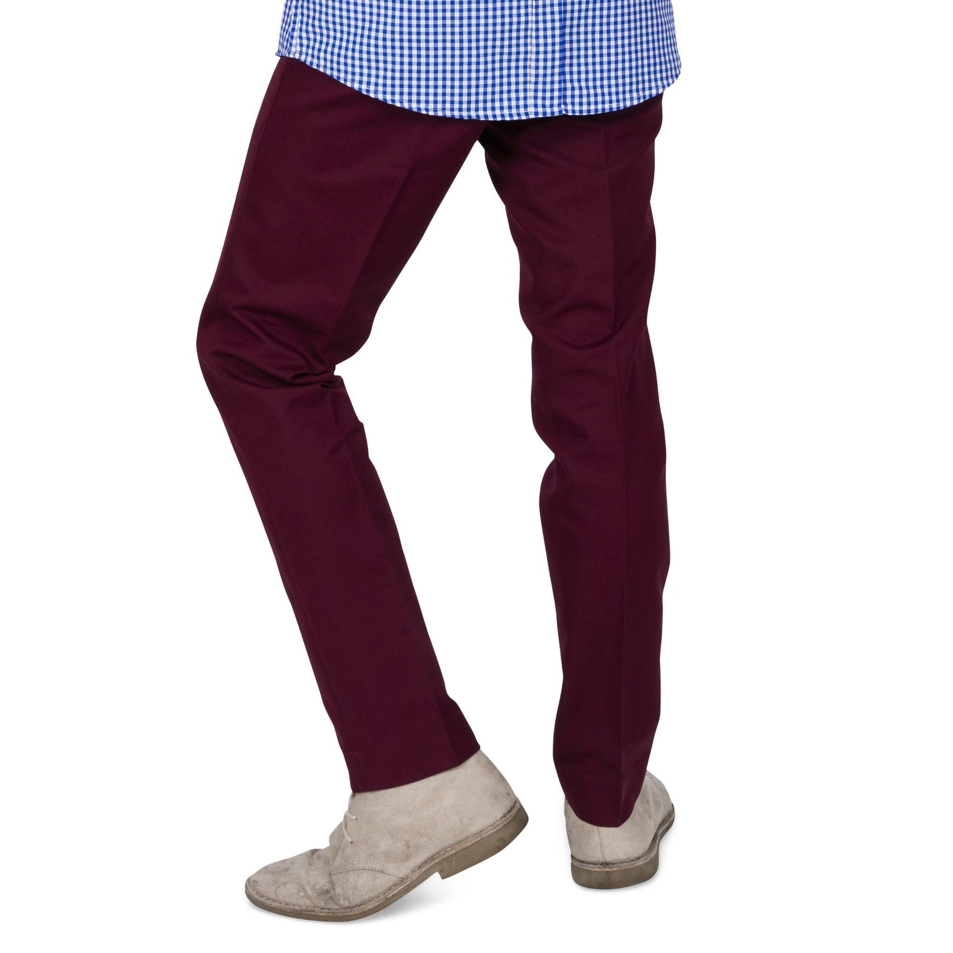 RELCO LONDON(レルコ ロンドン) | 60sヴィンテージスタイルのスタプレ トラウザーズ〈Burgundy〉 - Sopwith camel