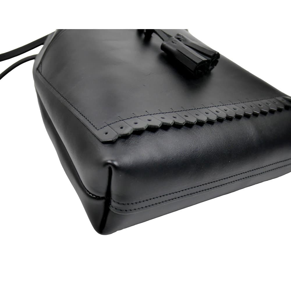 OR GLORY(オア・グローリー) | タッセル付きレザー巾着 S〈Black〉Tassel Poach S - Sopwith camel