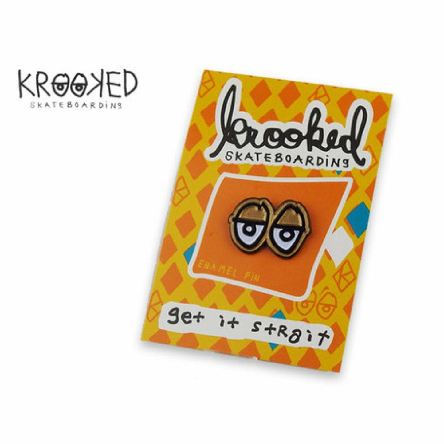 KROOKED (クルキッド) | マークゴンザレス トミーゲレロ ピンズ KR EYES LAPEL PIN GLD/BLK - Sopwith camel