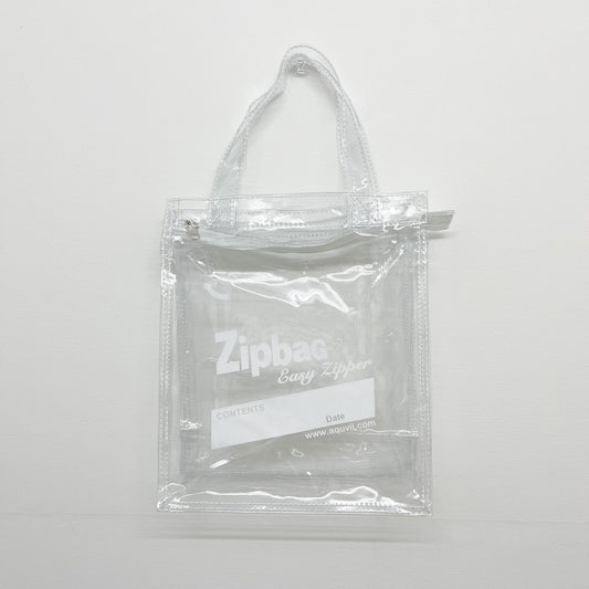 Aquvii(アクビ) | 透明シリーズ 透明バッグ ZIP BAG〈White〉 - Sopwith camel