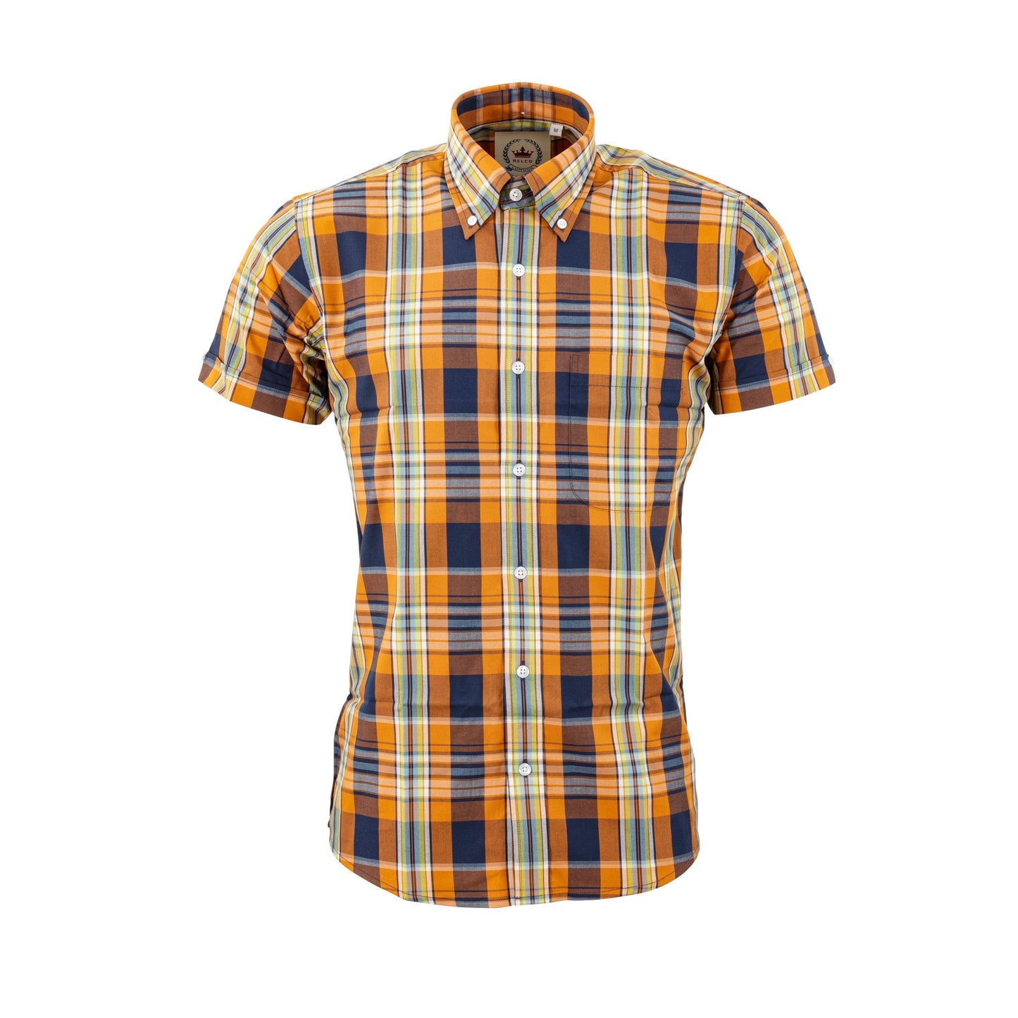 Relco Orange Check S/S [CK-63]