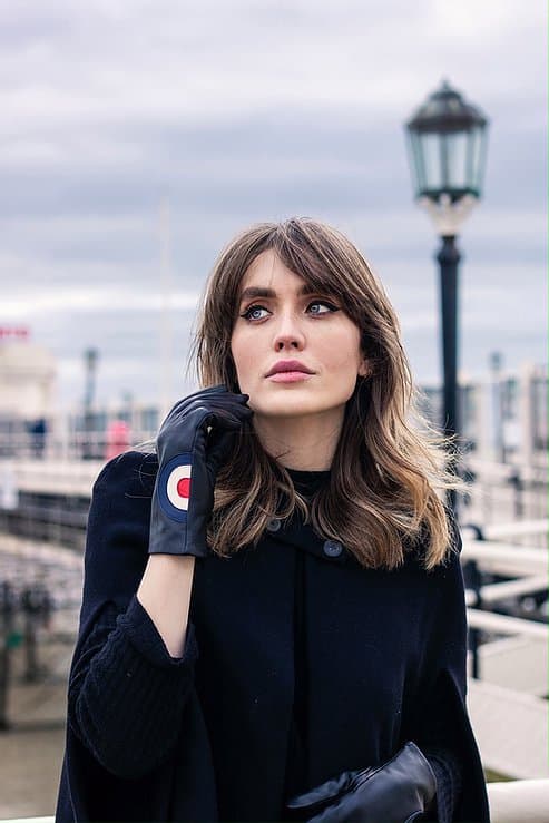 Mod Target Leather Gloves [Women's] - Black