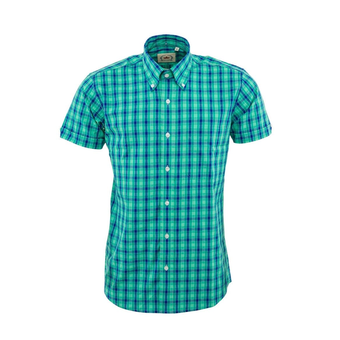Relco Green Check S/S [CK-62]