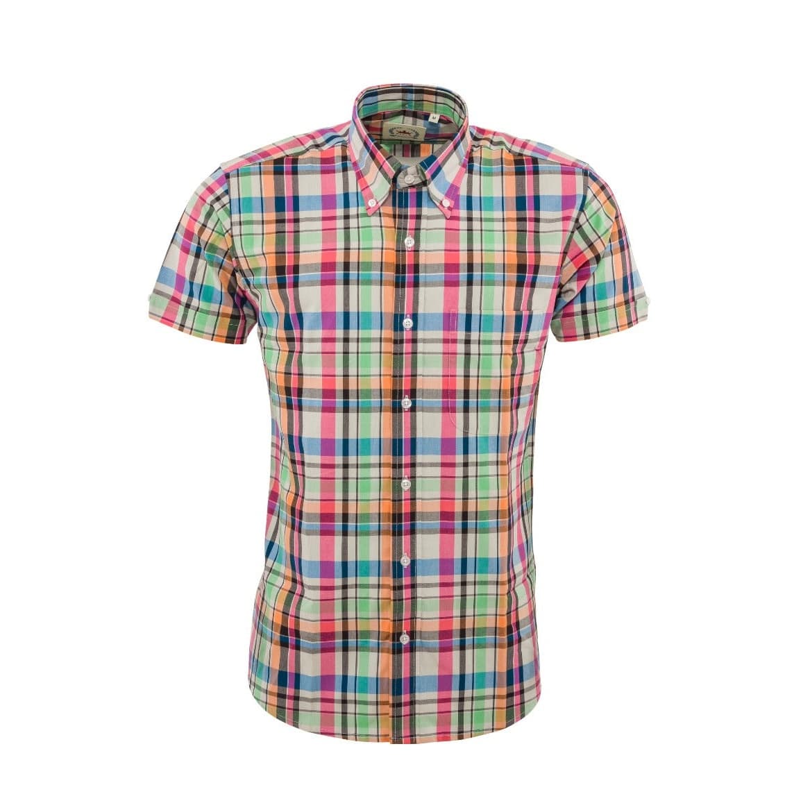 Relco Multi Coloured Check S/S [CK-61]