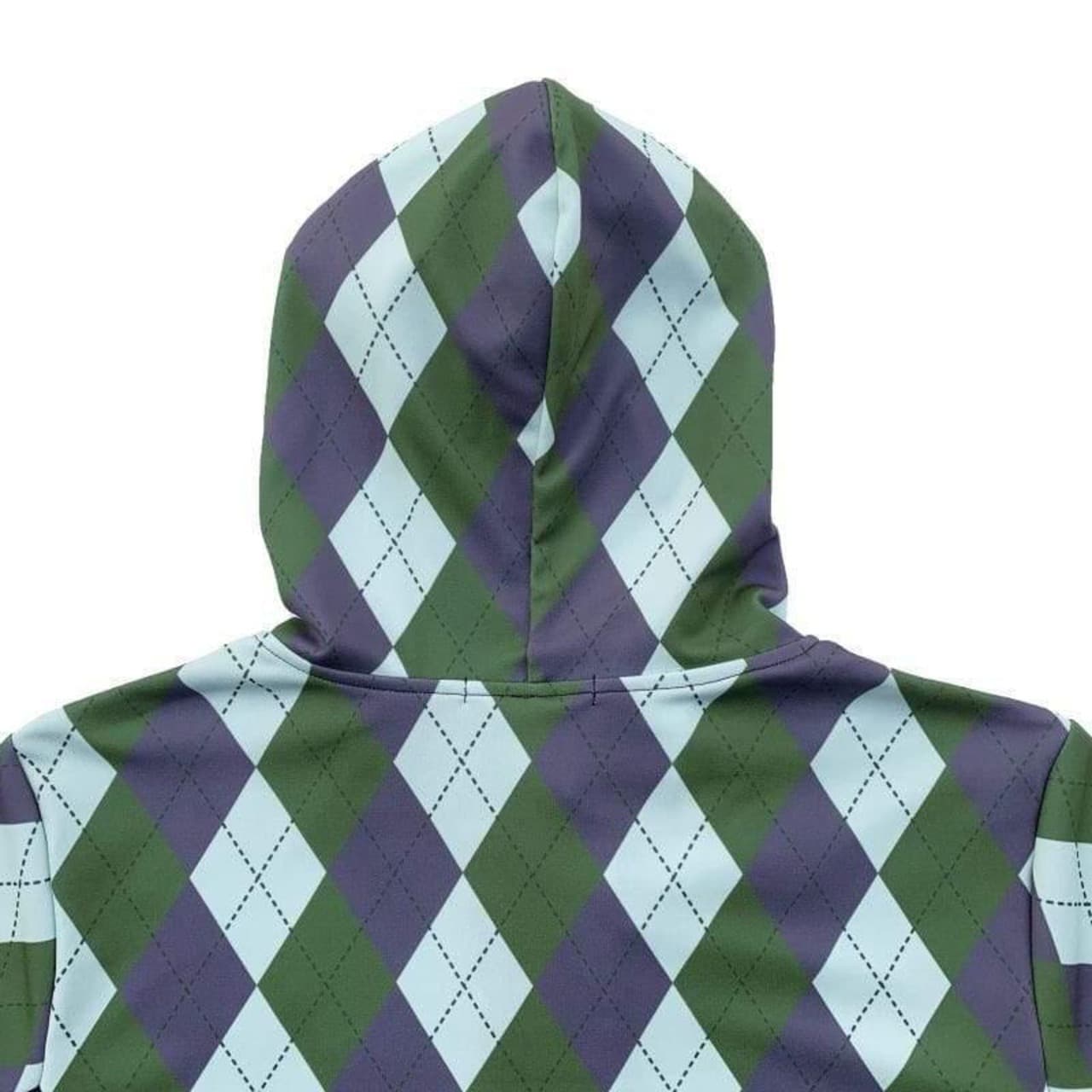 Argyle Half Zip Hoodies〈Olive Mix〉