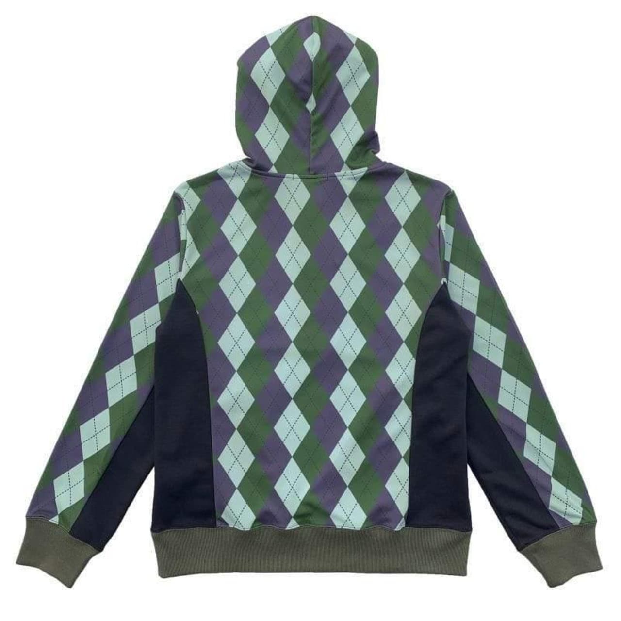 Argyle Half Zip Hoodies〈Olive Mix〉