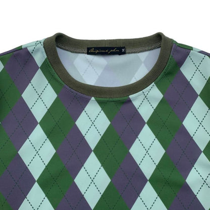 Argyle Jumper〈Olive Mix〉