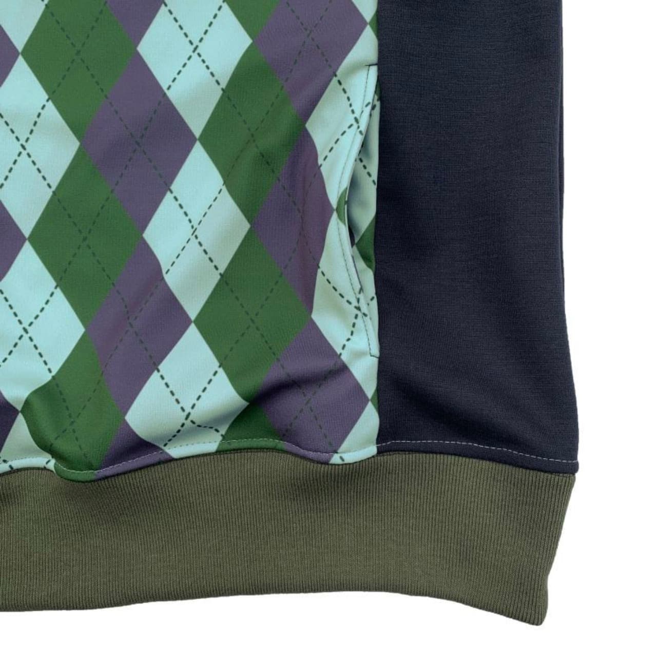 Argyle Jumper〈Olive Mix〉