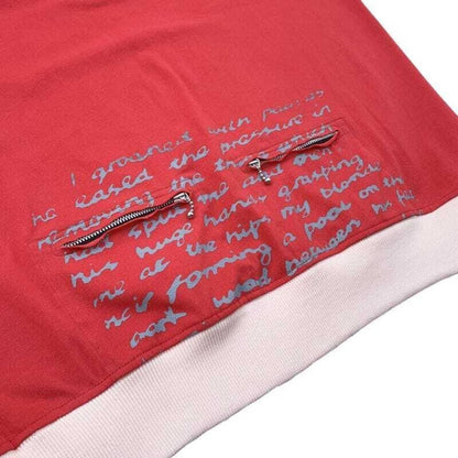 BALLCHAIN L/S with PORNO TEXT〈Red〉