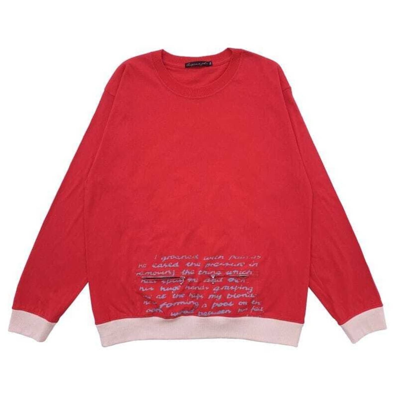 BALLCHAIN L/S with PORNO TEXT〈Red〉