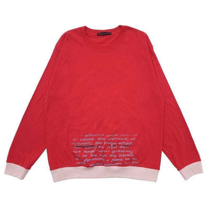 BALLCHAIN L/S with PORNO TEXT〈Red〉