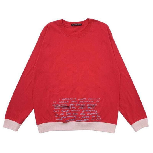 BALLCHAIN L/S with PORNO TEXT〈Red〉