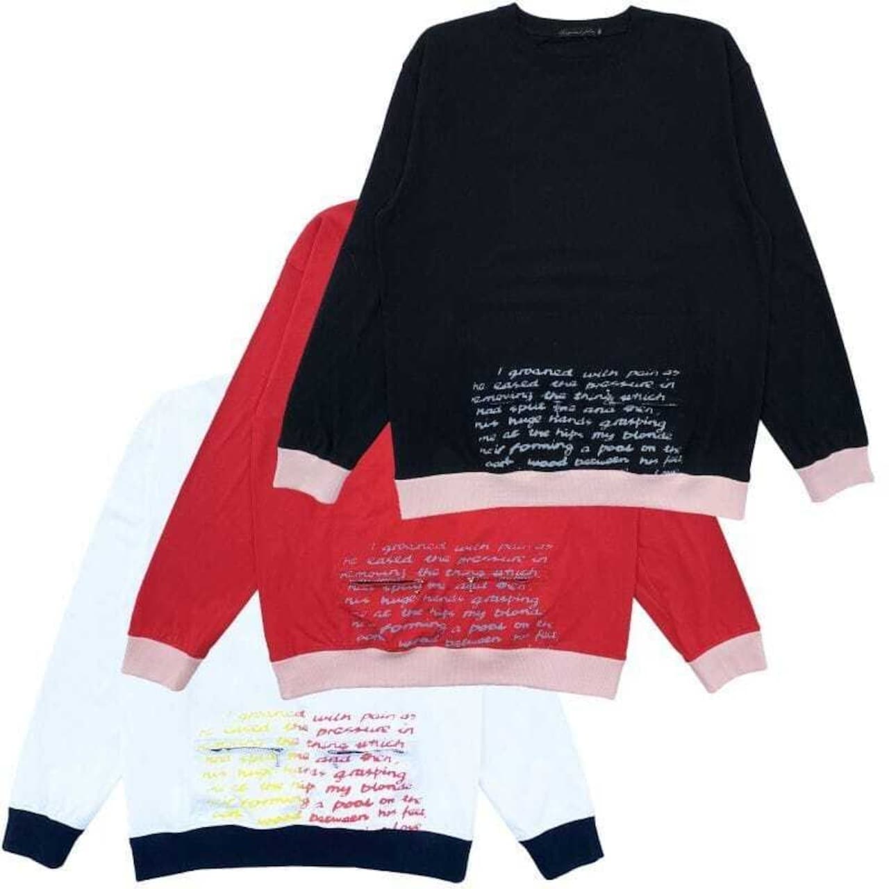 BALLCHAIN L/S with PORNO TEXT〈Black〉