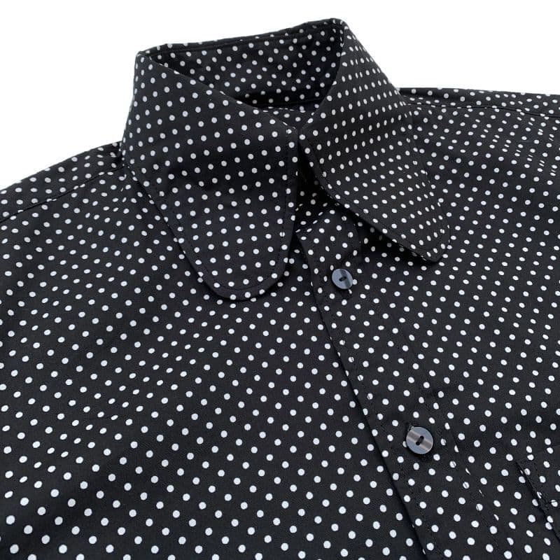 Beagle Collar Shirts〈Dot Black〉