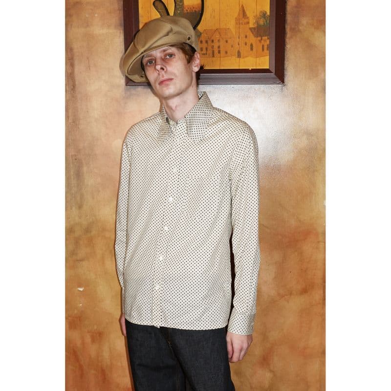 BEAGLE COLLAR SHIRTS [SH453] - Dot Ivory
