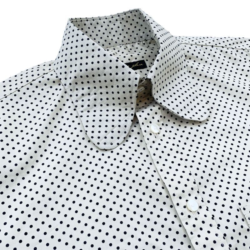 BEAGLE COLLAR SHIRTS [SH453] - Dot Ivory