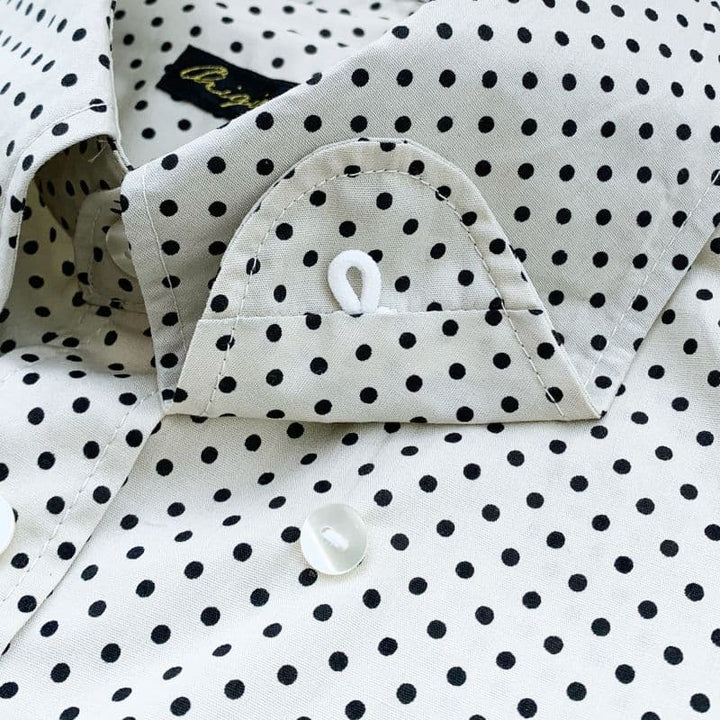 BEAGLE COLLAR SHIRTS [SH453] - Dot Ivory
