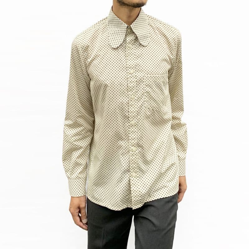 BEAGLE COLLAR SHIRTS [SH453] - Dot Ivory