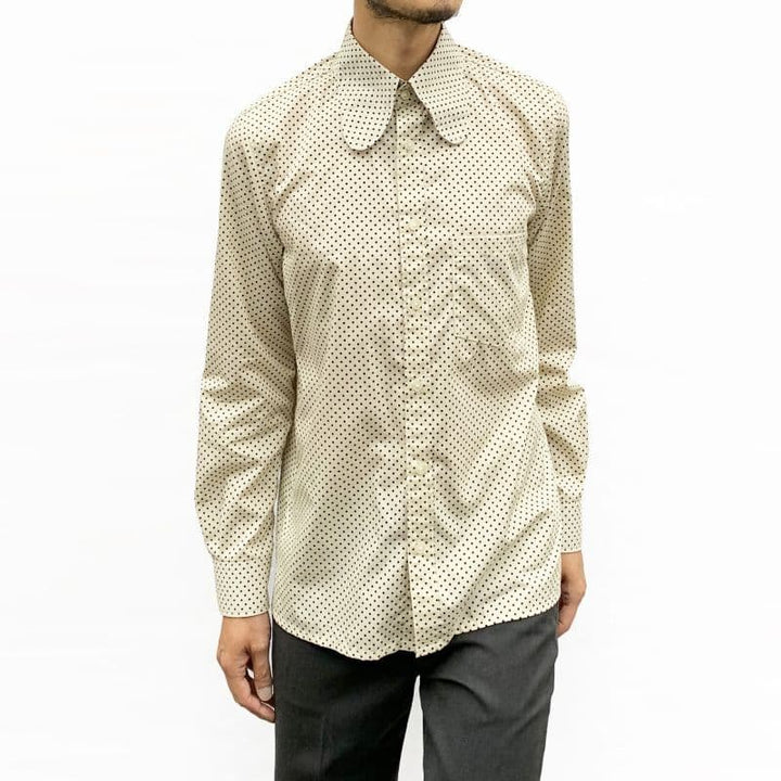 BEAGLE COLLAR SHIRTS [SH453] - Dot Ivory