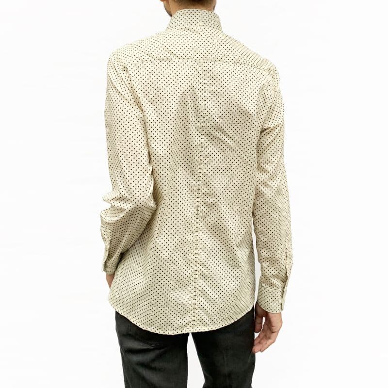BEAGLE COLLAR SHIRTS [SH453] - Dot Ivory