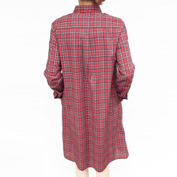 BEAGLE SHIRTS DRESS [OP511] - Navy Tartan