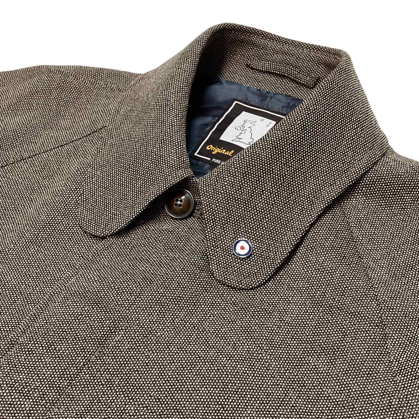 Birds-Eye Tweed Coat〈Brown×Beige〉