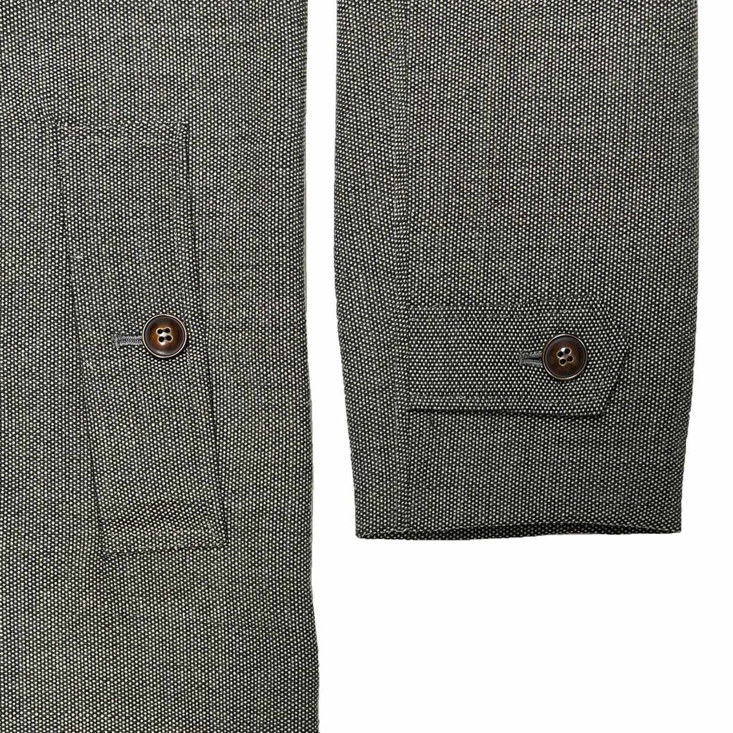 Birds-Eye Tweed Coat〈Black×Beige〉