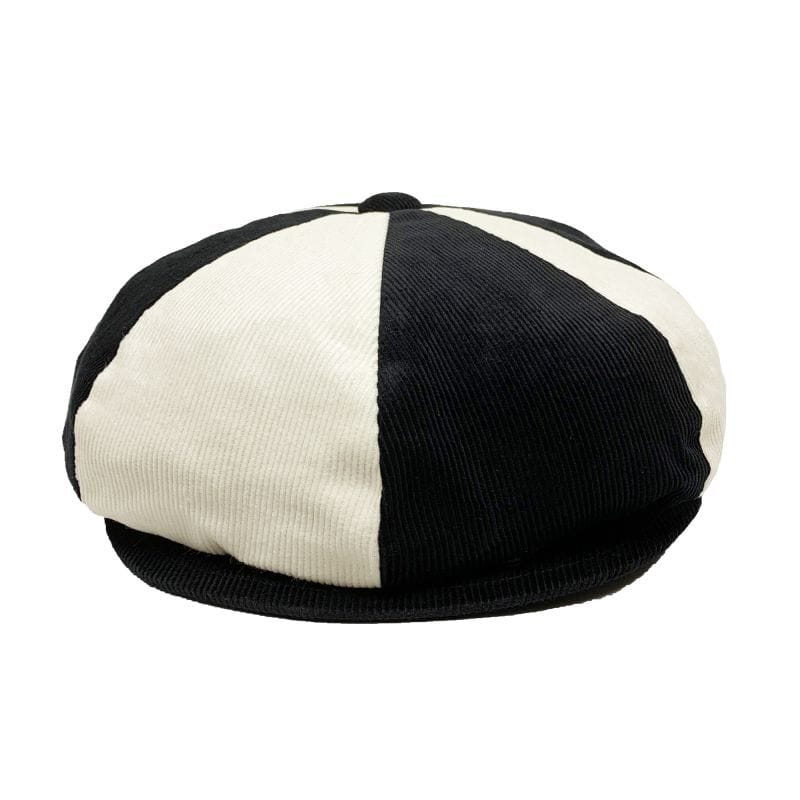 British Casquette CORDUROY [HTBC421] - Black×Ivory