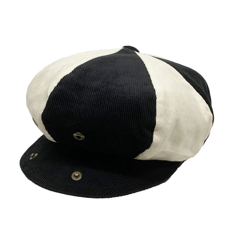 British Casquette CORDUROY [HTBC421] - Black×Ivory