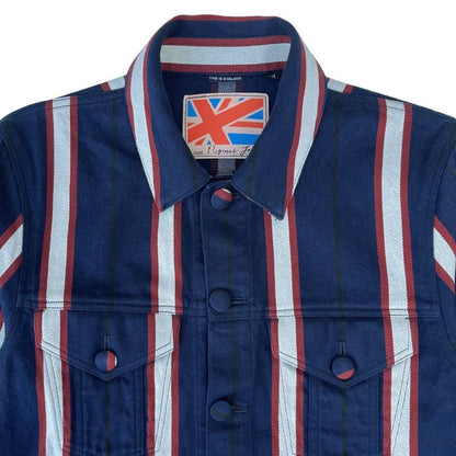 British Trucker Jacket〈Stripe Navy〉